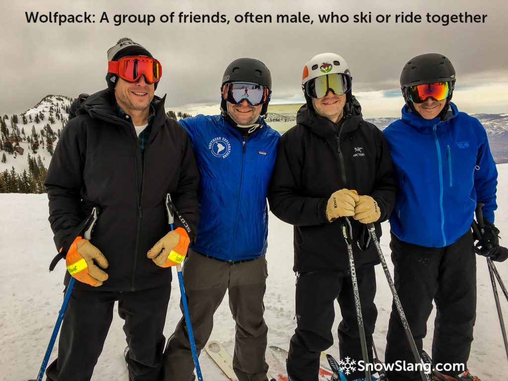 wolfpack skiing definition snowslang