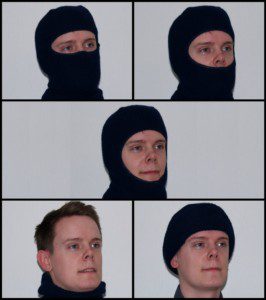 Different ways to wear a balaclava ski mask