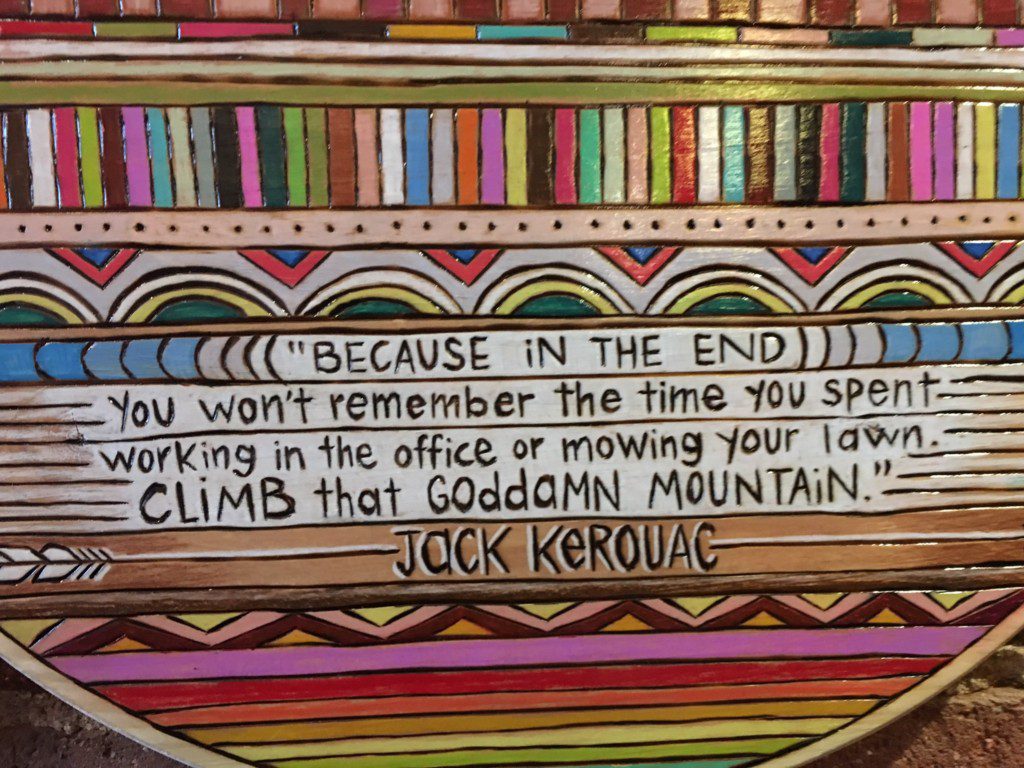 Powder day clause inspiration from Jack Kerouac